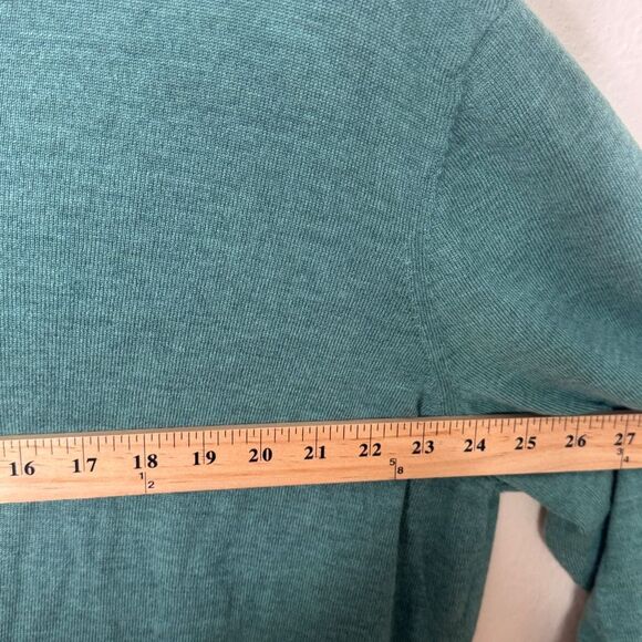 Untuckit Sweater Mens 2XL Green 1/4 Zip Extra Fine Merino Wool Pullover - Picture 6 of 7
